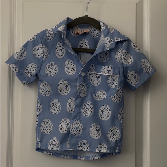 Other - Blue Patterned Smockingbird Kids Shirt